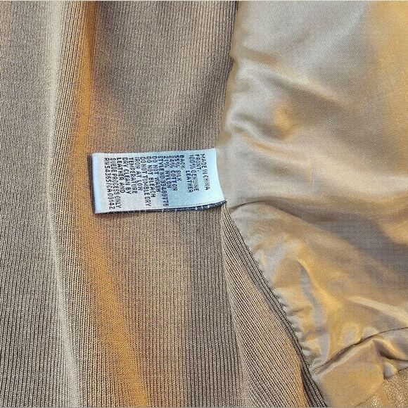 🖤 Tan Leather Vest + Silk Back | Plus Size 1X - Picture 4 of 8